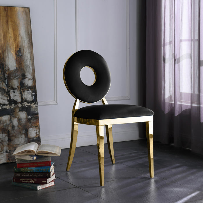 Carousel Black Velvet Dining Chair - Home And Beyond