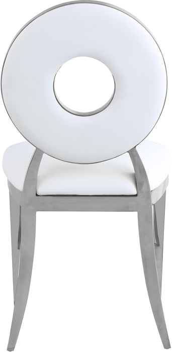 Carousel White Faux Leather Dining Chair - Home And Beyond