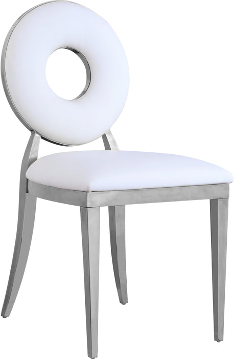 Carousel White Faux Leather Dining Chair - Home And Beyond