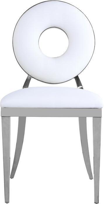 Carousel White Faux Leather Dining Chair - Home And Beyond