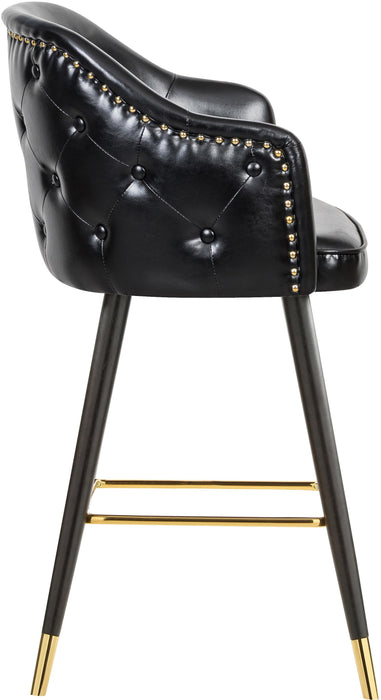 Barbosa Black Faux Leather Counter/Bar Stool - Home And Beyond