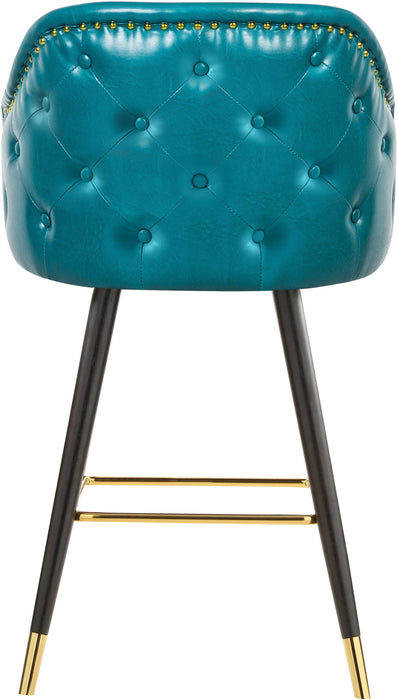 Barbosa Blue Faux Leather Counter/Bar Stool - Home And Beyond