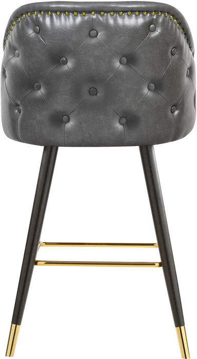 Barbosa Grey Faux Leather Counter/Bar Stool - Home And Beyond