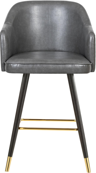 Barbosa Grey Faux Leather Counter/Bar Stool - Home And Beyond