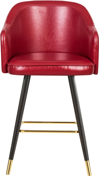 Barbosa Red Faux Leather Counter/Bar Stool - Home And Beyond