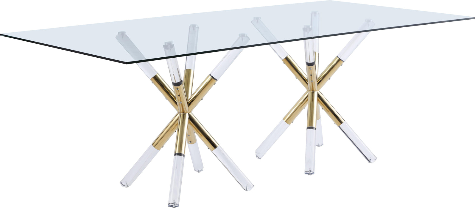 Mercury Acrylic/Gold Dining Table