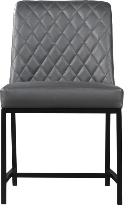 Bryce Grey Faux Leather Dining Chair - Home And Beyond