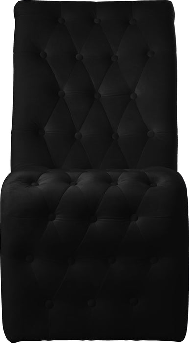 Curve Black Velvet Dining Chair - Home And Beyond