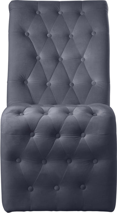 Curve Grey Velvet Dining Chair - Home And Beyond