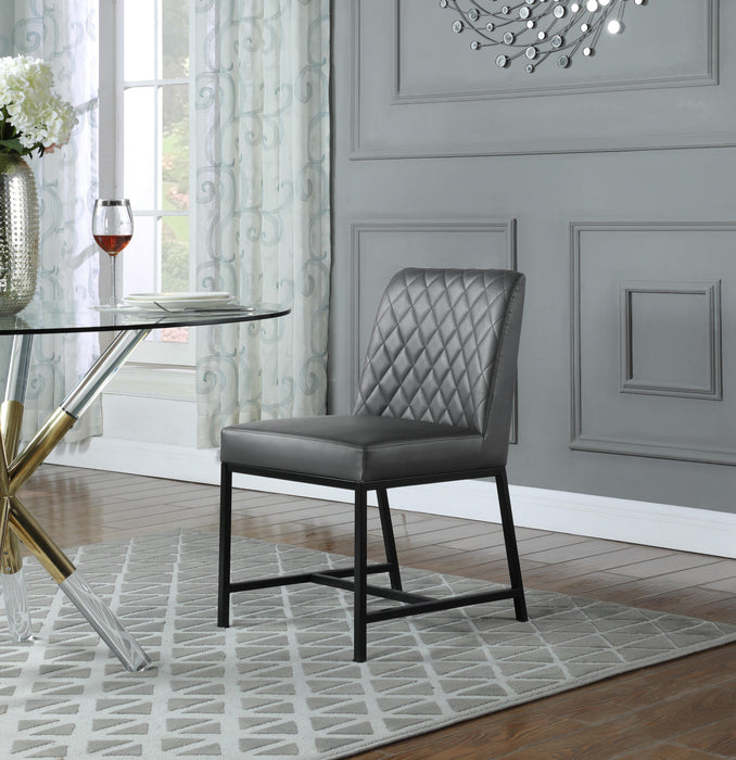 Bryce Grey Faux Leather Dining Chair - Home And Beyond