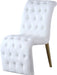 Curve White Faux Leather Dining Chair - Home And Beyond