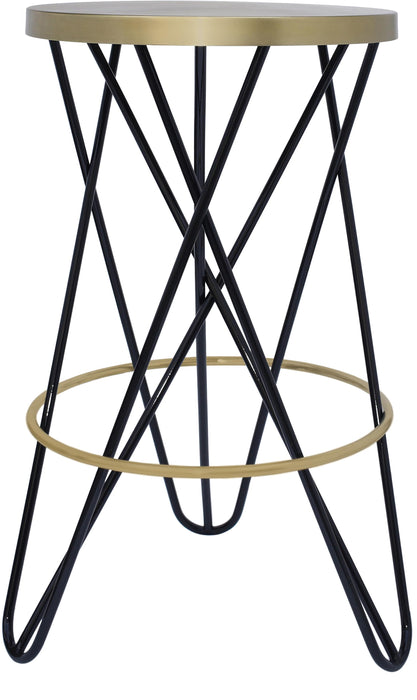 Mercury Black / Gold Counter Stool