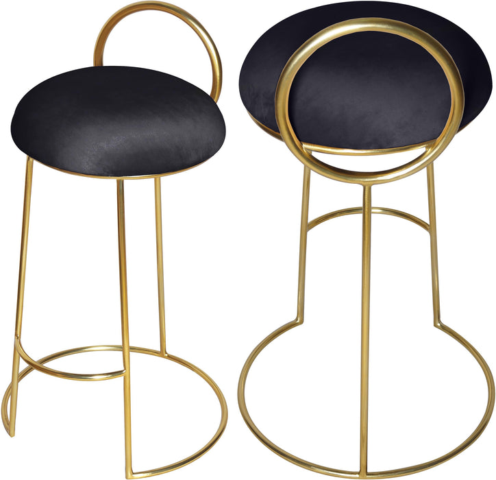 Ring Black Velvet Counter Stool image