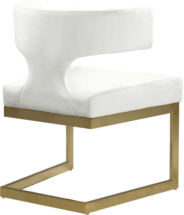 Alexandra Cream Velvet Dining Chair - Home And Beyond