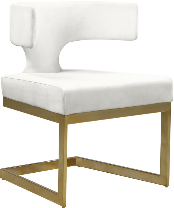 Alexandra Cream Velvet Dining Chair - Home And Beyond