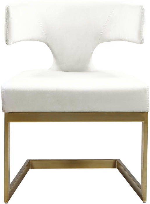 Alexandra Cream Velvet Dining Chair - Home And Beyond