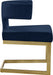 Alexandra Navy Velvet Dining Chair - Home And Beyond