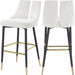 Sleek Cream Velvet Stool image