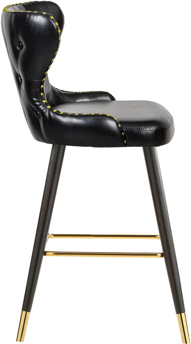 Hendrix Black Faux Leather Counter/Bar Stool - Home And Beyond