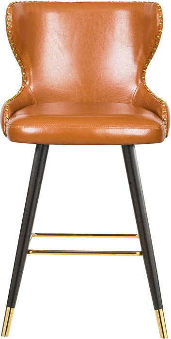 Hendrix Cognac Faux Leather Counter/Bar Stool - Home And Beyond