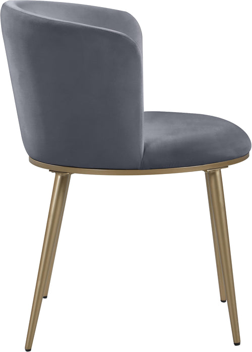 Skylar Grey Velvet Dining Chair