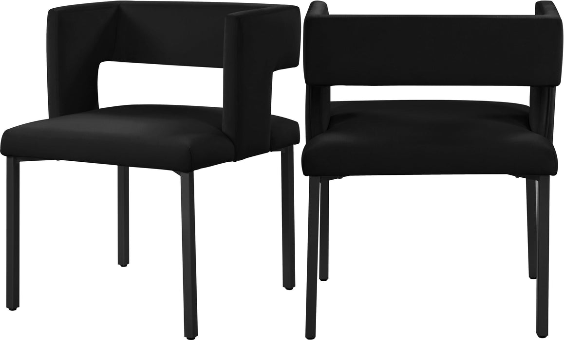 Caleb Black Velvet Dining Chair - Home And Beyond