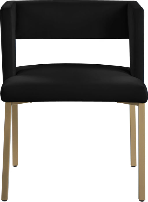 Caleb Black Velvet Dining Chair - Home And Beyond