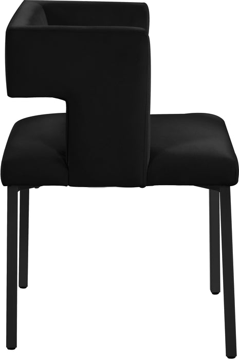 Caleb Black Velvet Dining Chair - Home And Beyond