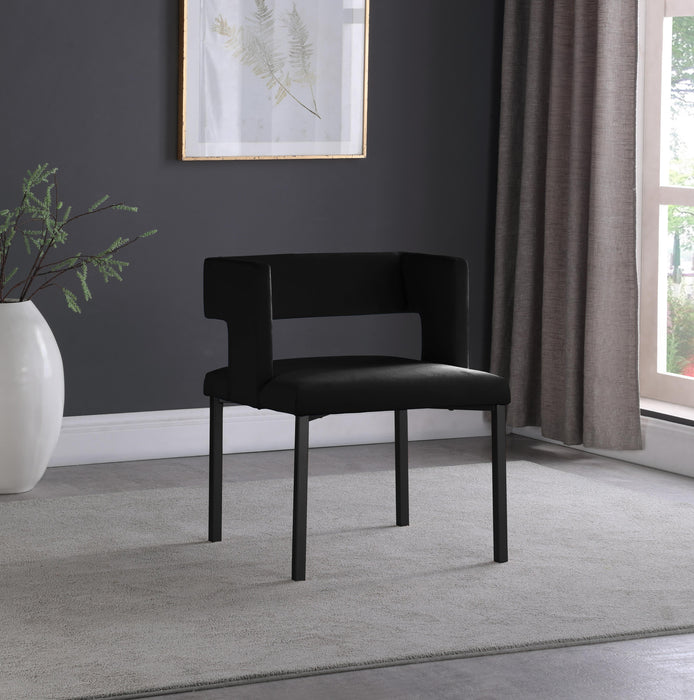 Caleb Black Velvet Dining Chair - Home And Beyond