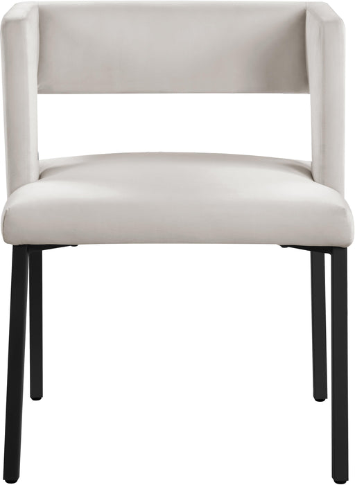 Caleb Cream Velvet Dining Chair - Home And Beyond