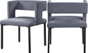 Caleb Grey Velvet Dining Chair - Home And Beyond