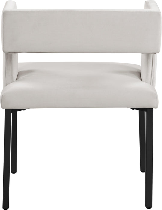 Caleb Cream Velvet Dining Chair - Home And Beyond