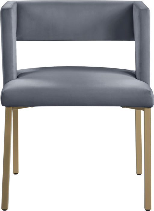 Caleb Grey Velvet Dining Chair - Home And Beyond