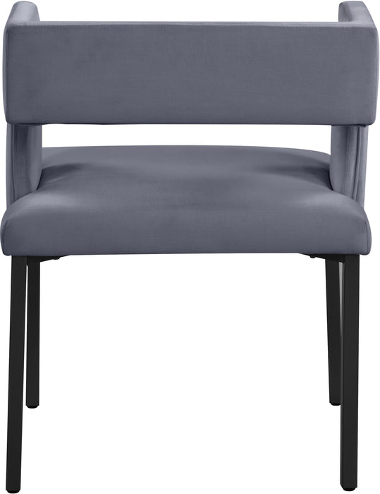 Caleb Grey Velvet Dining Chair - Home And Beyond