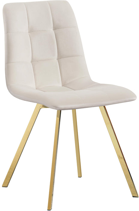 Annie Cream Velvet Dining Chair - Home And Beyond