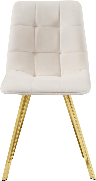 Annie Cream Velvet Dining Chair - Home And Beyond