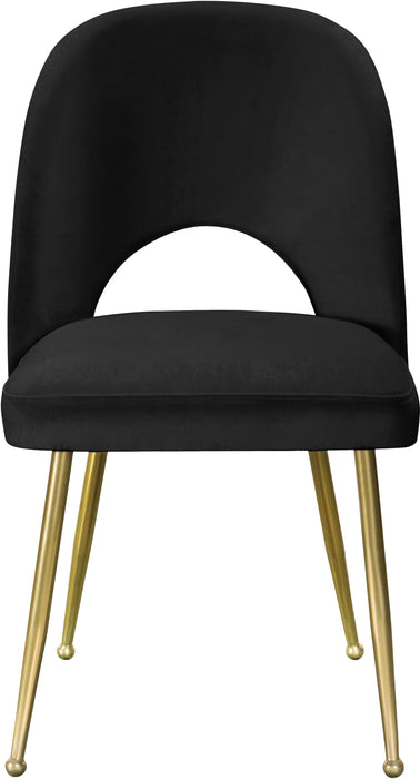 Logan Black Velvet Dining Chair