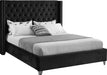 Aiden Black Velvet Full Bed image