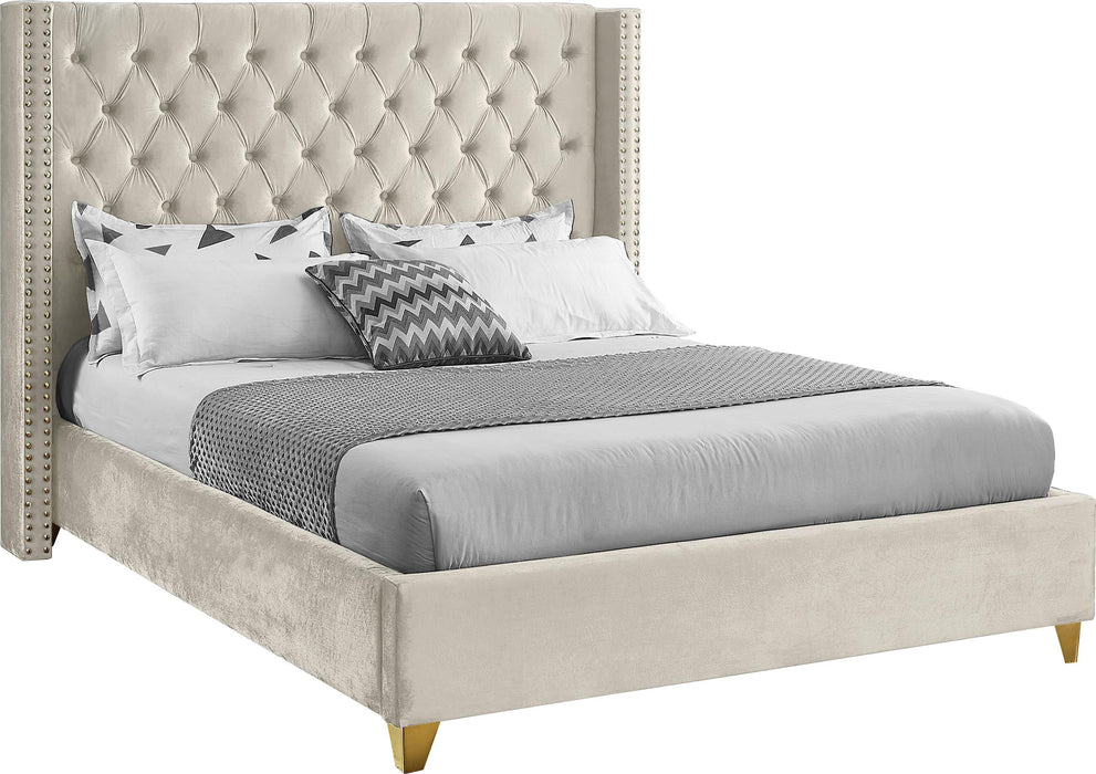 Barolo Cream Velvet Full Bed image