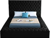 Bliss Black Velvet Queen Bed (3 Boxes) - Home And Beyond