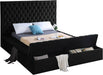 Bliss Black Velvet Queen Bed (3 Boxes) - Home And Beyond