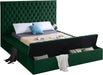Bliss Green Velvet King Bed (3 Boxes) - Home And Beyond
