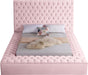 Bliss Pink Velvet Queen Bed (3 Boxes) - Home And Beyond