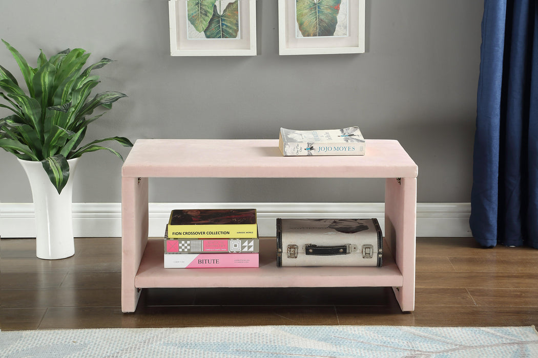 Cleo Pink Velvet Night Stand