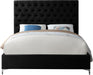 Cruz Black Velvet King Bed - Home And Beyond