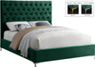 Cruz Green Velvet King Bed - Home And Beyond