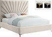 Eclipse Cream Velvet King Bed - Home And Beyond