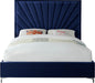 Eclipse Navy Velvet Full Bed - Home And Beyond