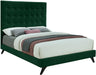Elly Green Velvet Queen Bed - Home And Beyond