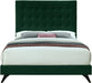 Elly Green Velvet King Bed - Home And Beyond